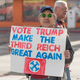A sign on display at a rally in Reno, Nevada.